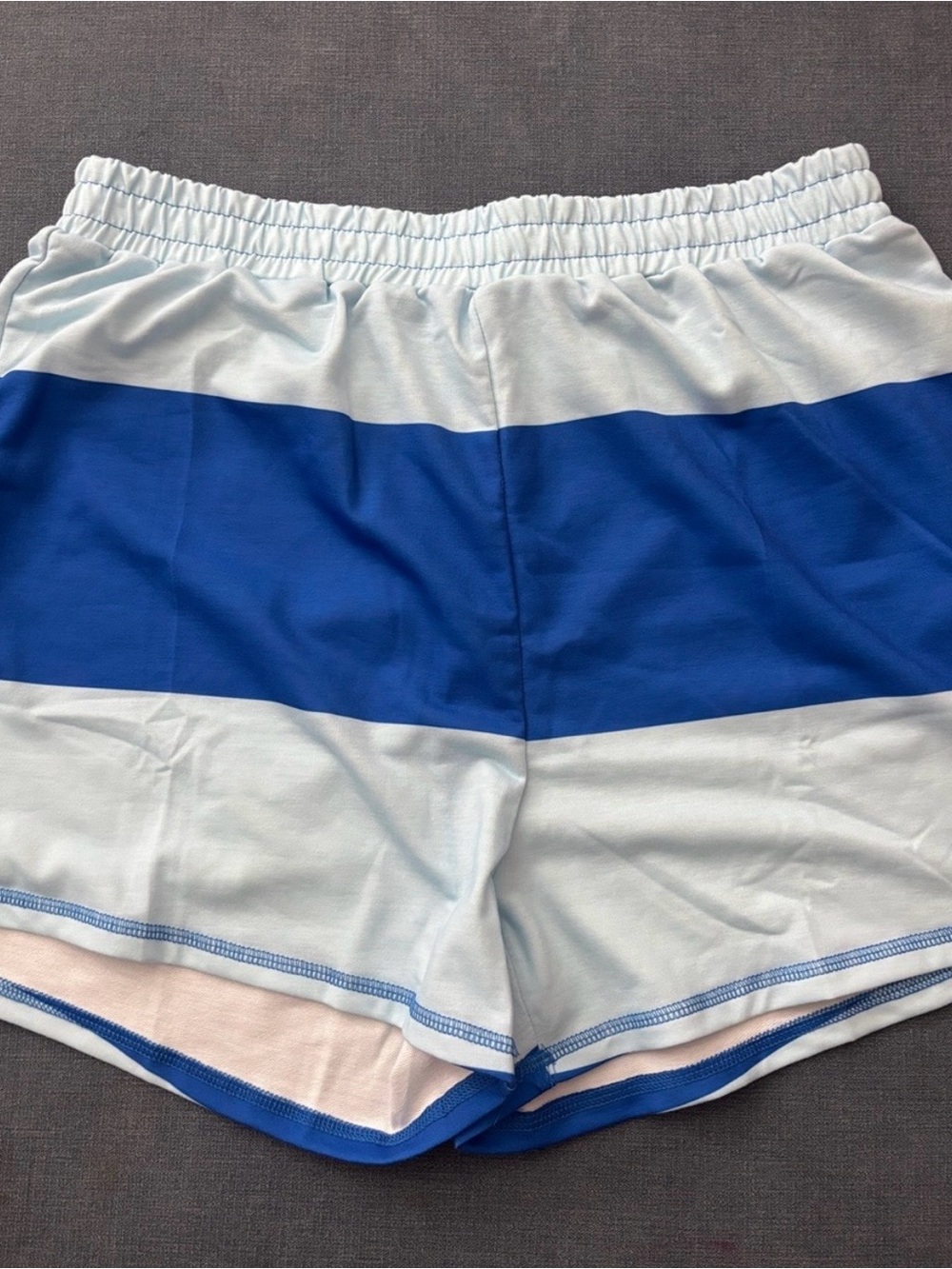 Blue and White Striped Athletic Set - Picture 3 of 3